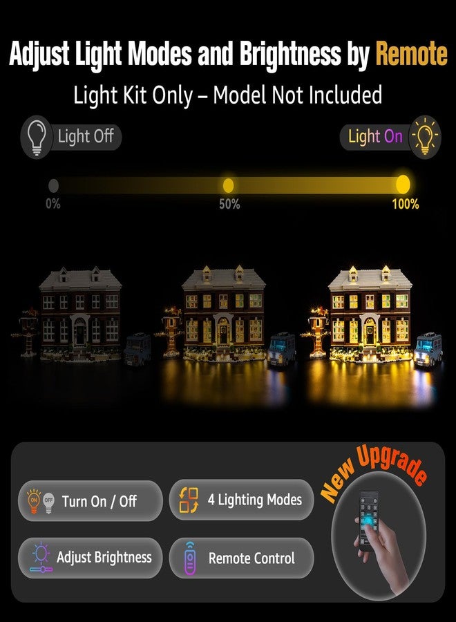 BrickSoul LED RC Light Kit Compatible with Lego Home Alone House 21330 Building Set, Upgrade RC Adjustable Lighting Mode Accessories for Lego Fans, Not Included 21330 Model - Image 3